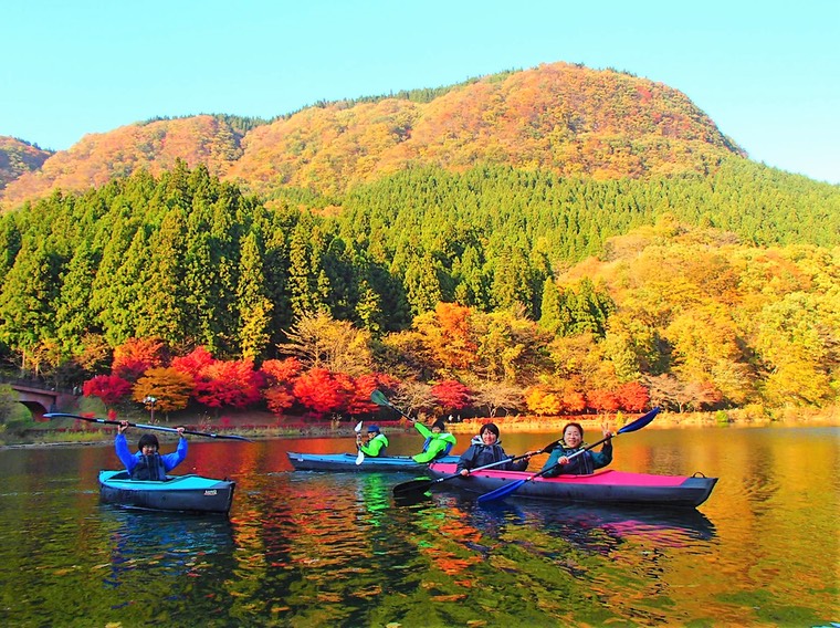 軽井沢 秋 紅葉カヤック カヌー アウトドアEARTH (2)